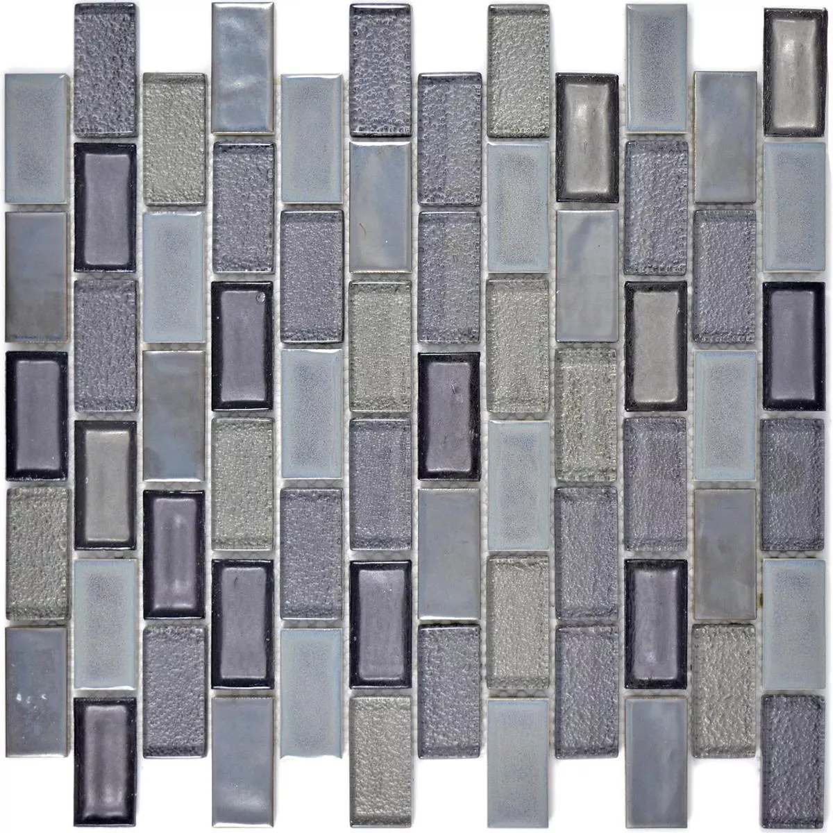Sample Glass Ceramic Mosaic Tiles Mirasol Grey