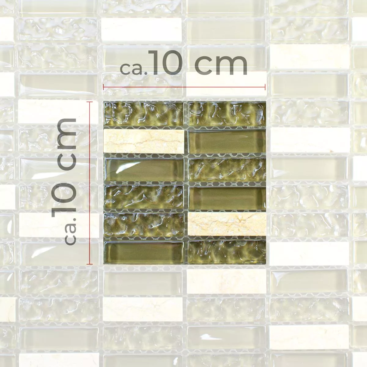 Sample Glass Natural Stone Mosaic Tile Mantra Beige