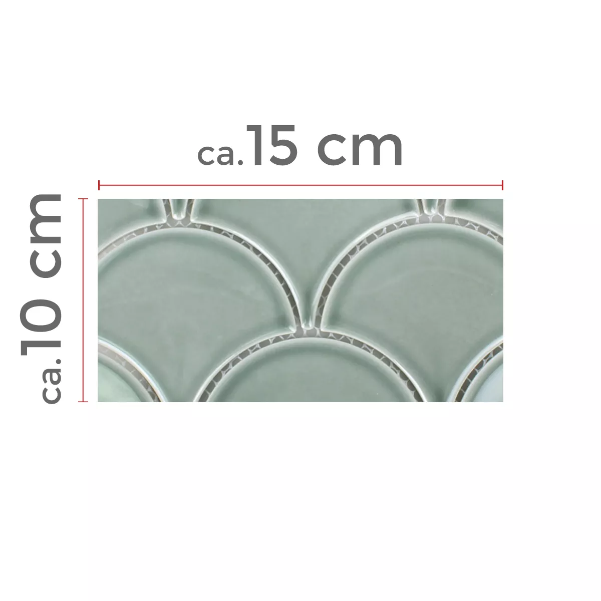 Sample Ceramic Mosaic Tiles Madison Green