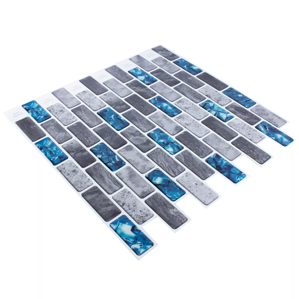 Vinyl Mosaic Tiles Belleza Blue Grey Self Adhesive