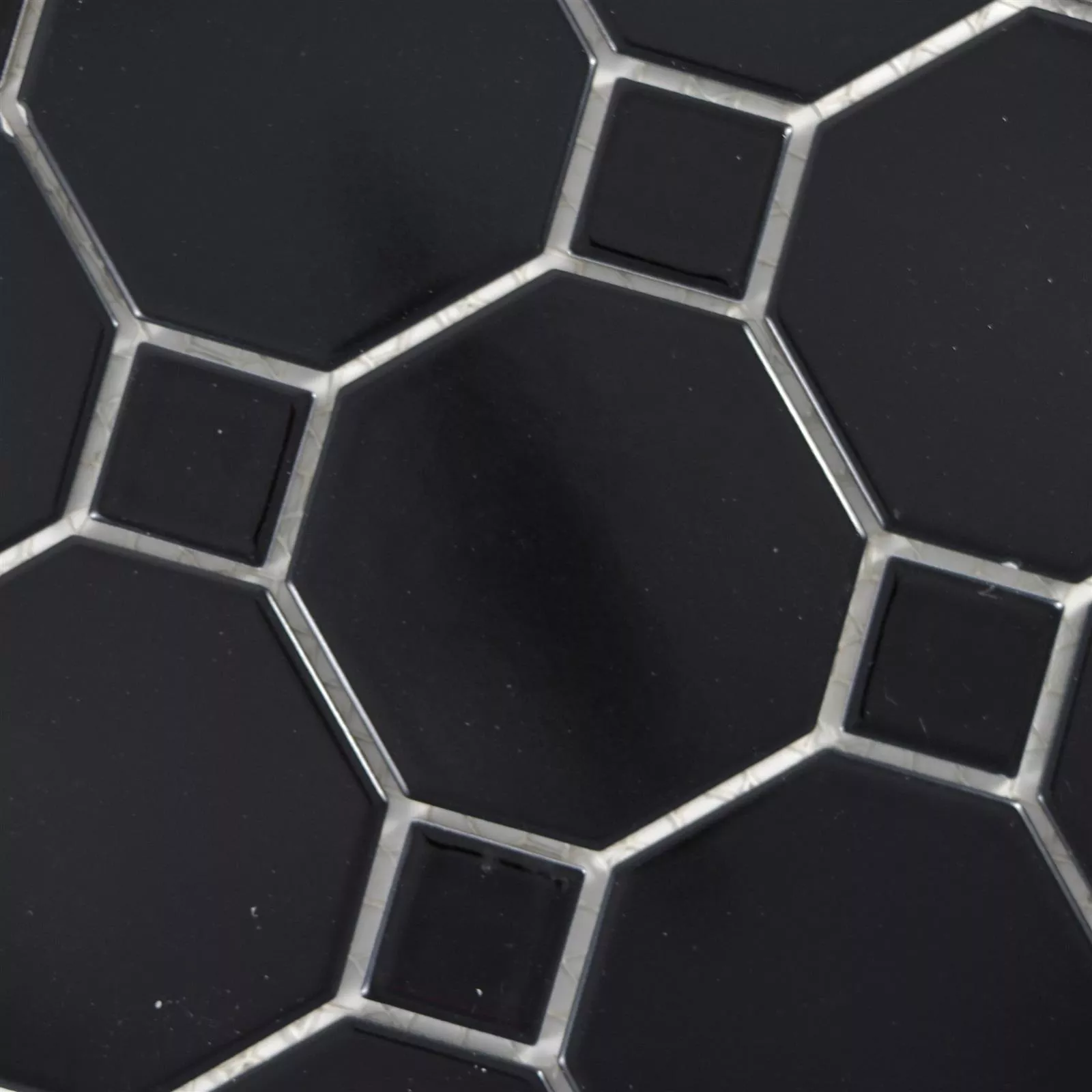 Ceramic Mosaic Tiles Octagon Fürstenberg Black