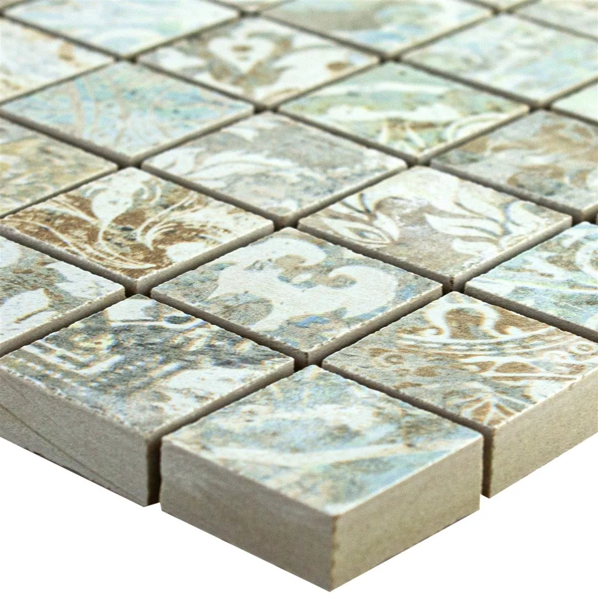 Ceramic Mosaic Tiles Bellona Effect Light Colored 25x25mm Ceramic Mosaic Tiles Bellona Effect Light Colored 25x25mm