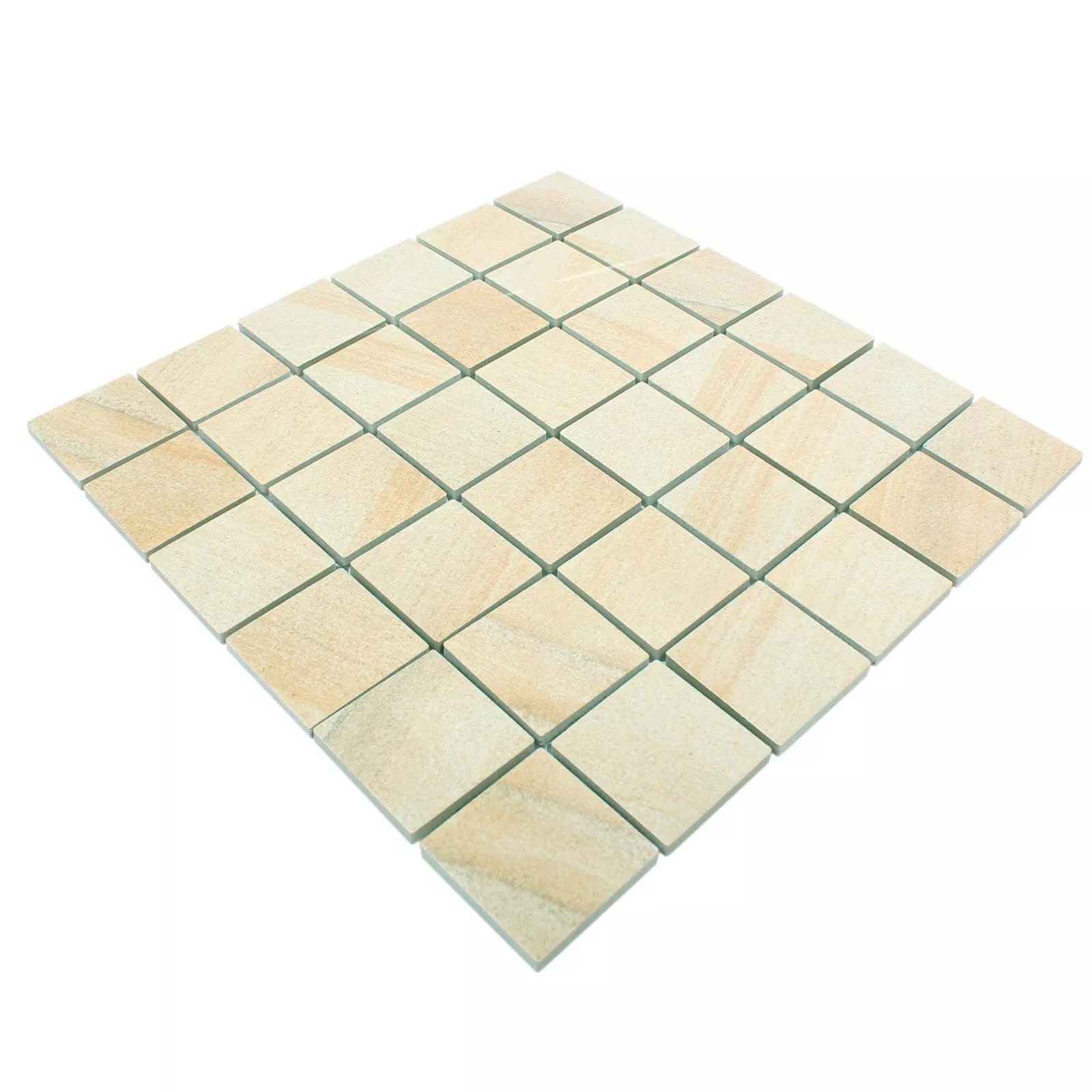 Sample Mosaic Tiles Ceramic Sahara Stone Optic Beige