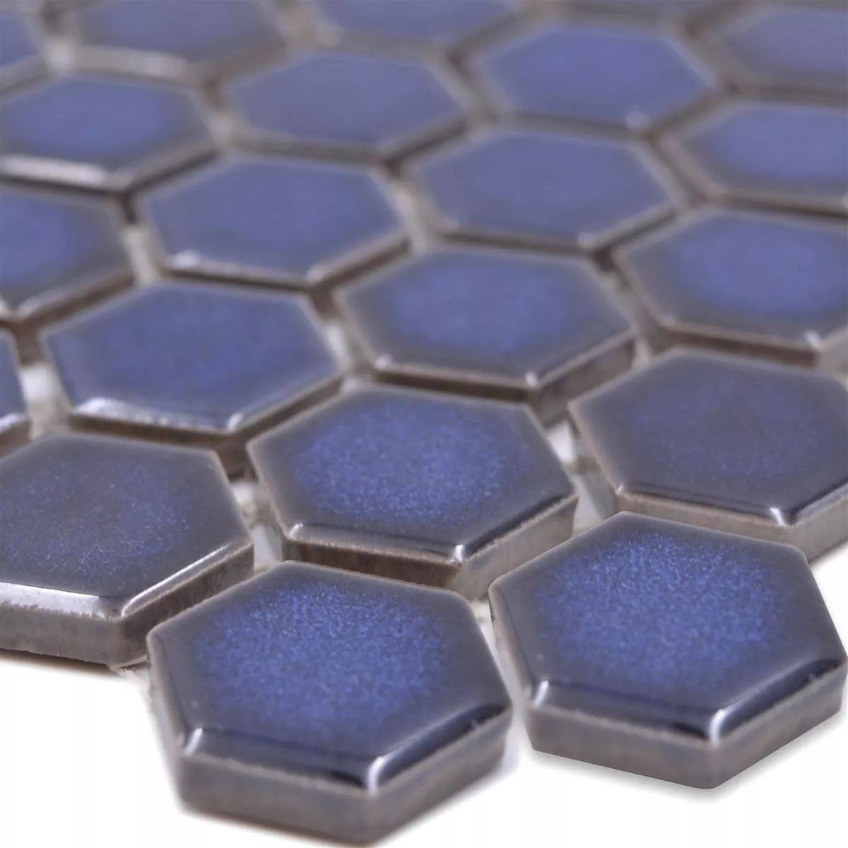 Ceramic Mosaic Salomon Hexagon Cobalt Blue H23