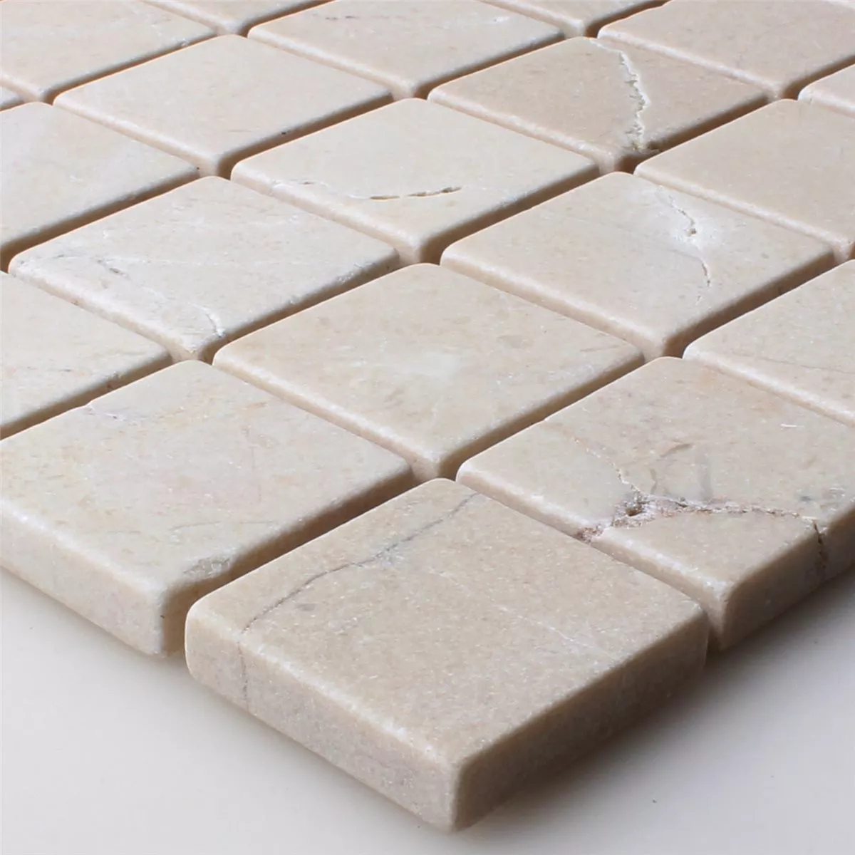 Sample Mosaic Tiles Natural Stone Marble Botticino Anticato 