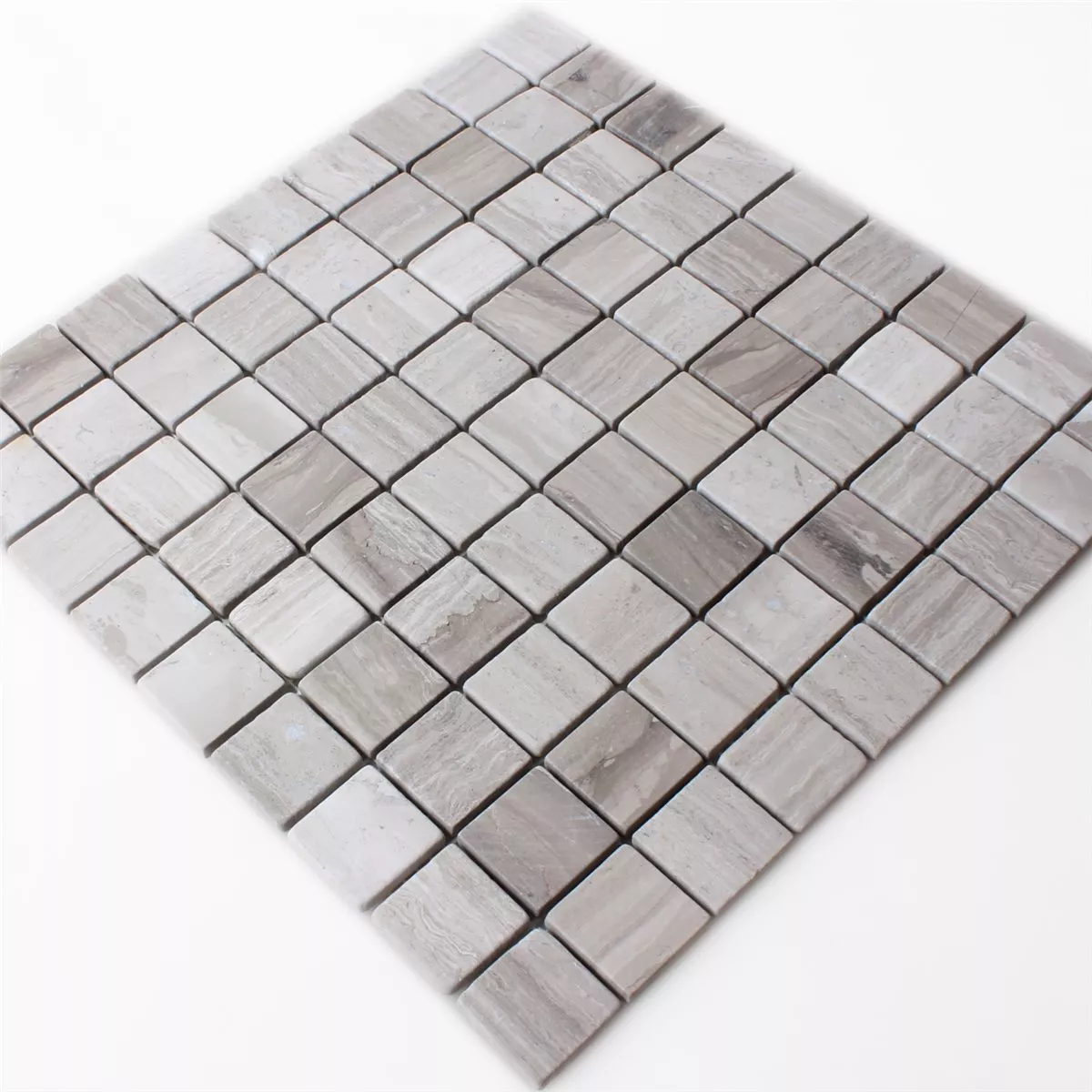 Sample Mosaic Tiles Natural Stone Marble Grey Striped