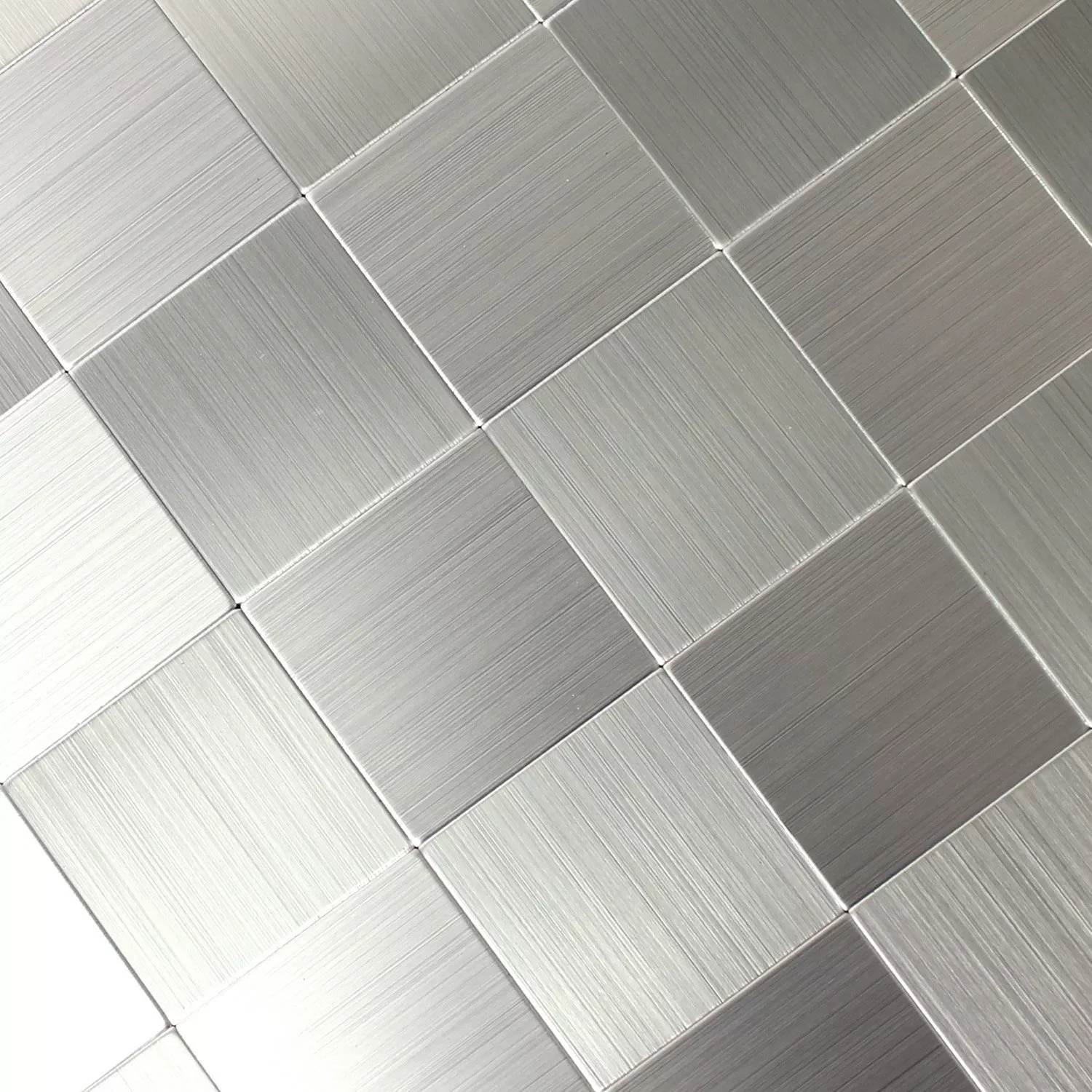 Sample Self Adhesive Metal Mosaic Tiles Silver