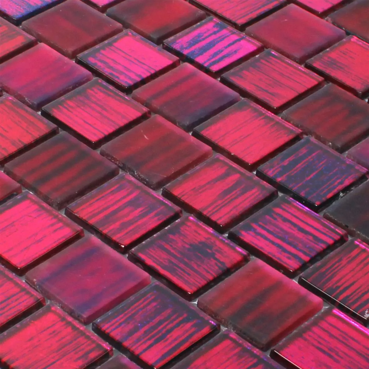 Sample Glass Mosaic Tiles Lanzarote Pink Slim