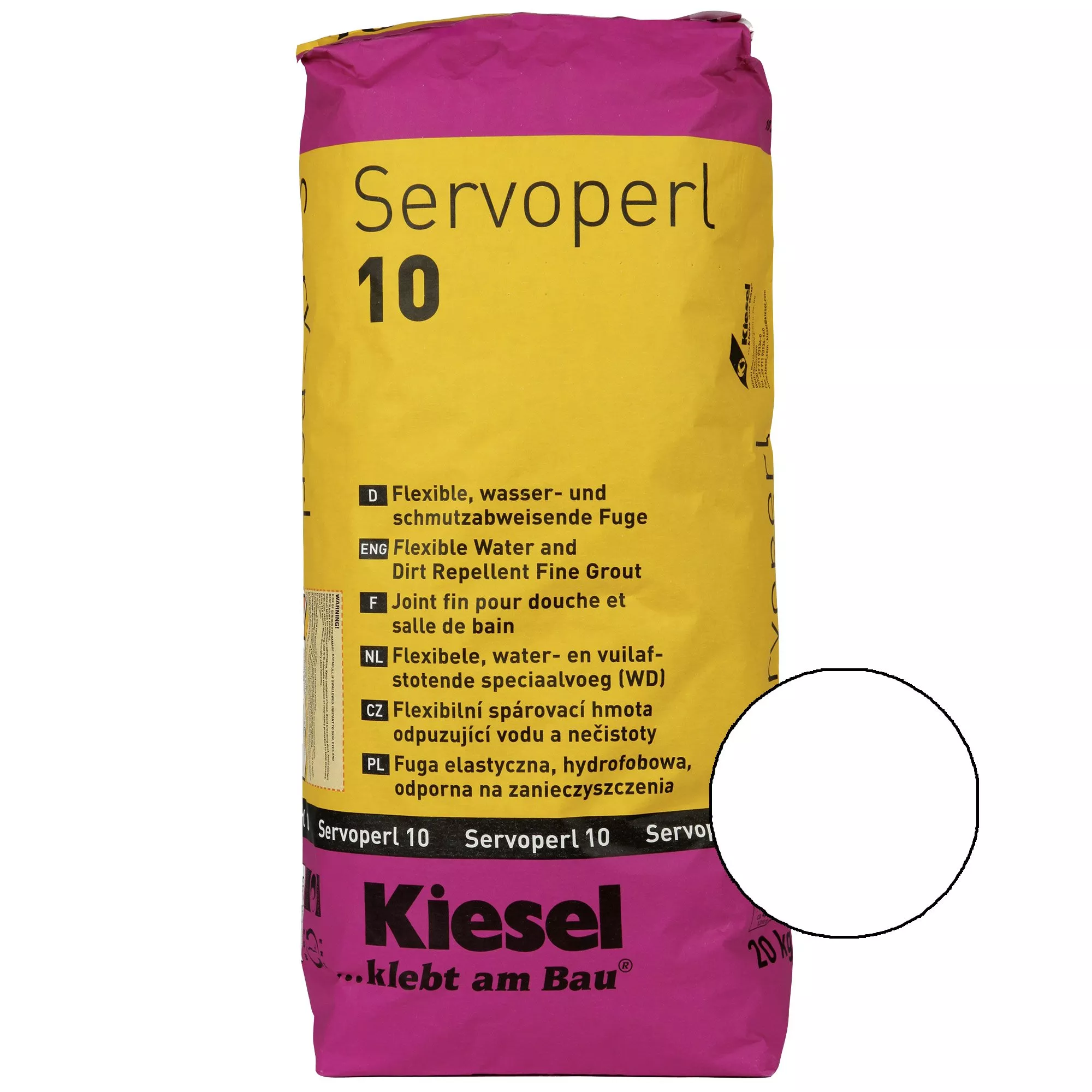 Kiesel Servoperl 10 - Flexible cementitious joint (20KG Edelweiss)