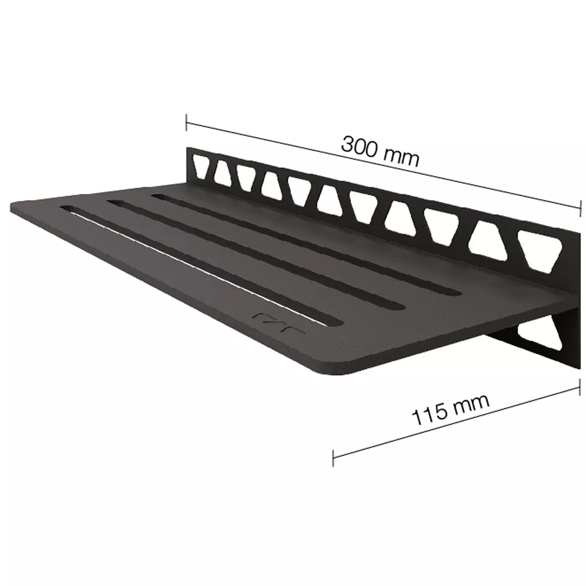 Shower shelf wall shelf Schlüter Rectangle 30x11.5cm Wave Anthracite