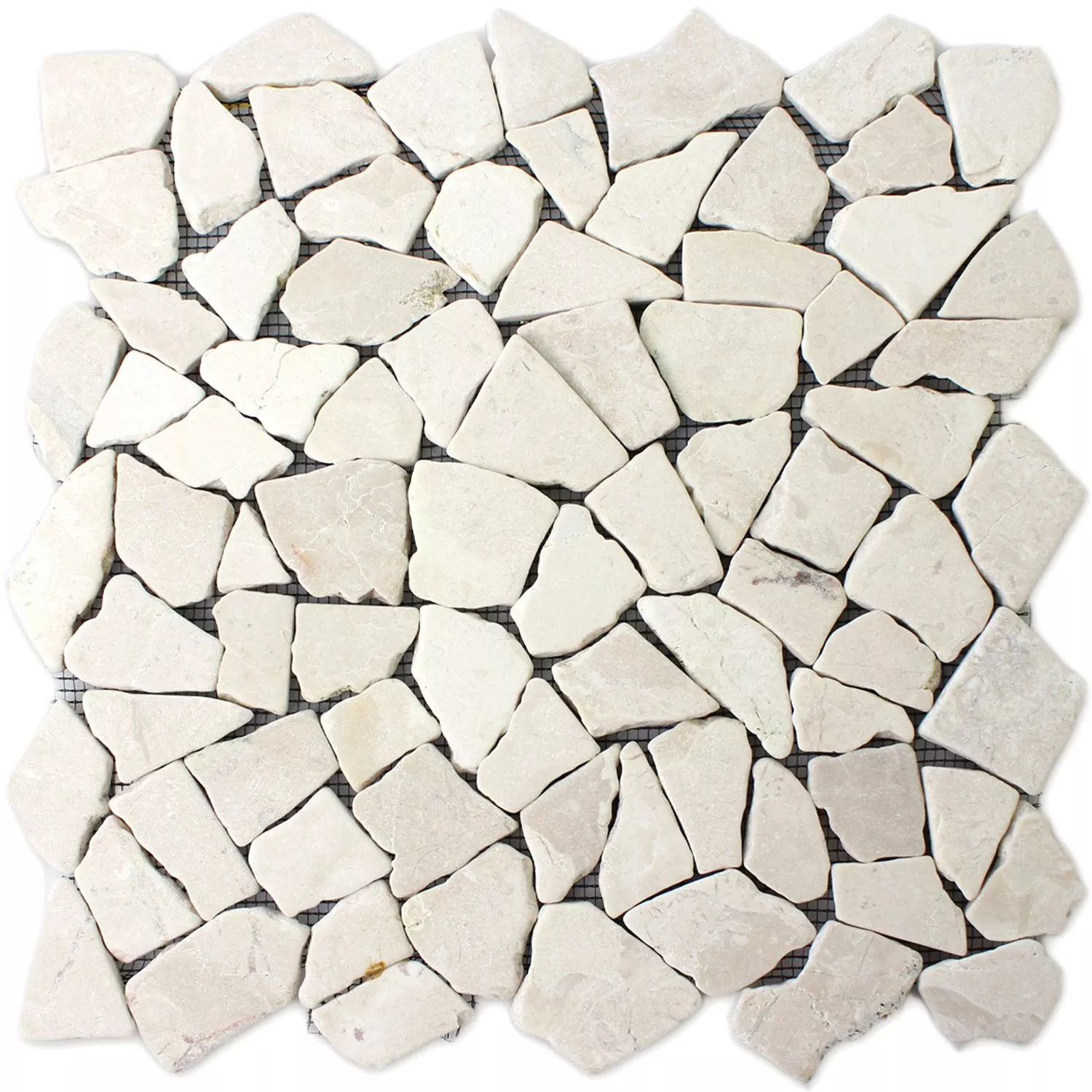 Sample Mosaic Tiles Broken Marble Biancone