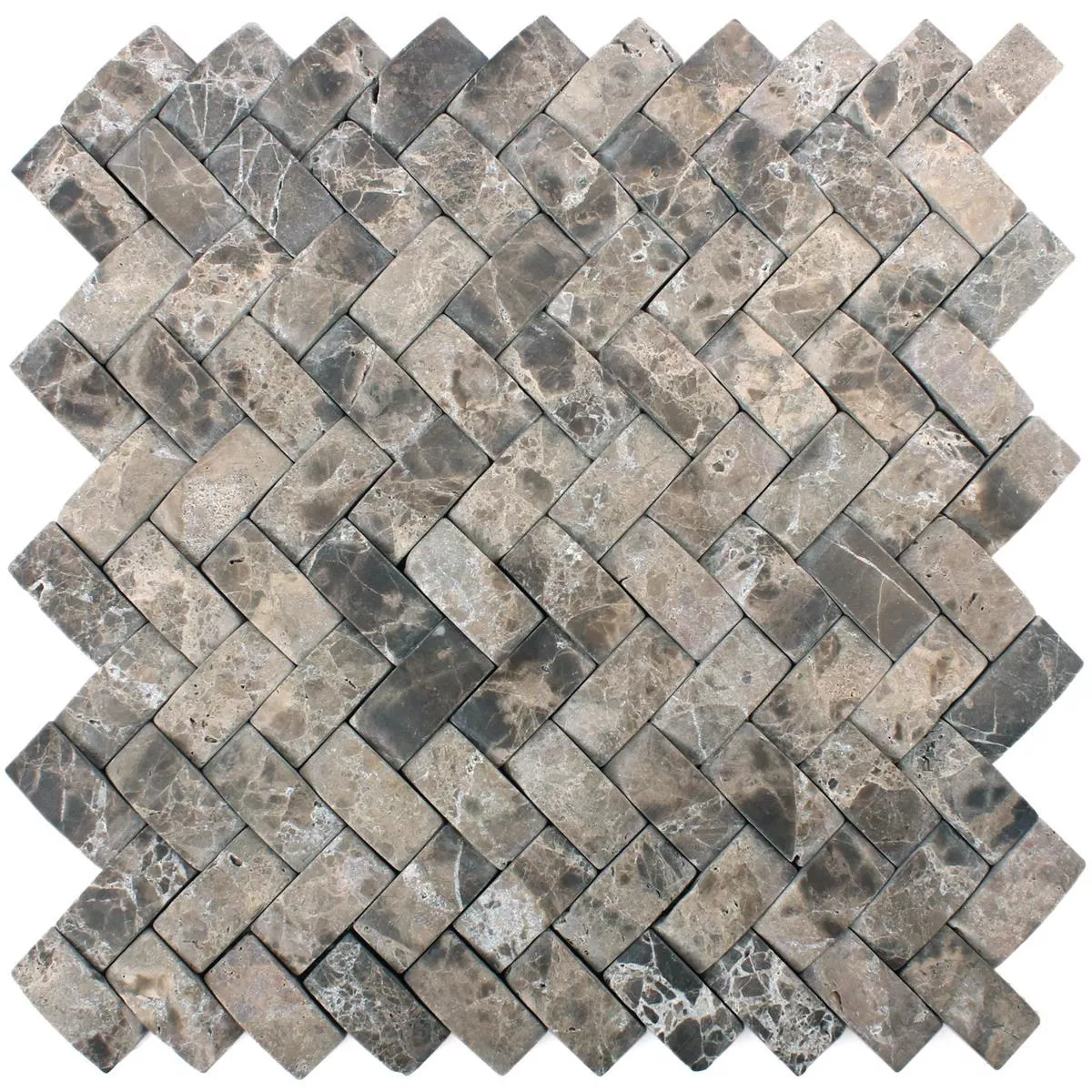 Sample Natural Stone Mosaic Marble Gorica Marron Emperador