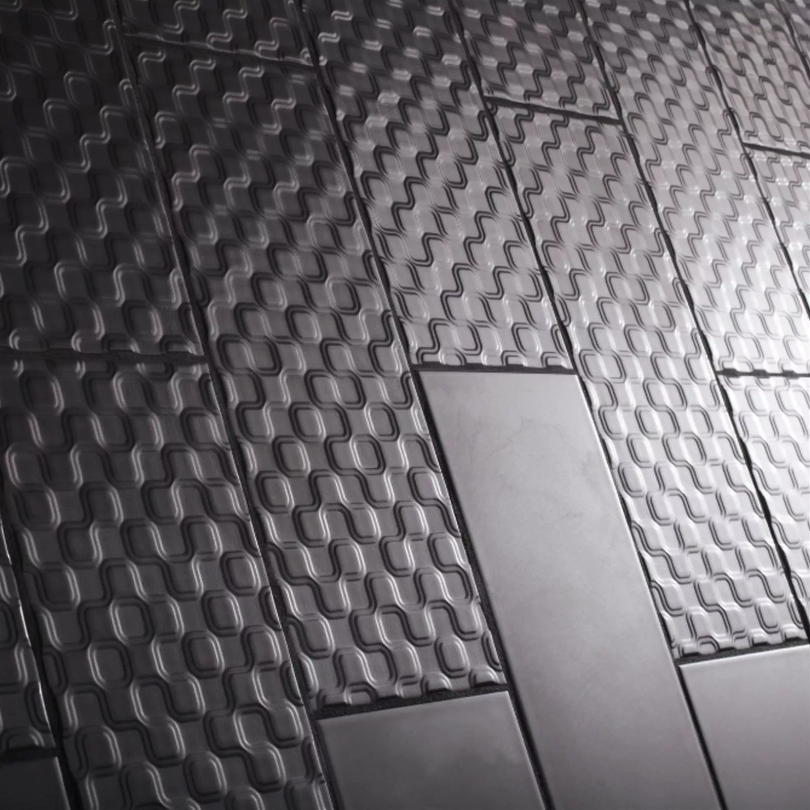Wall Tiles Swissland Nano Mat 15x40cm Black