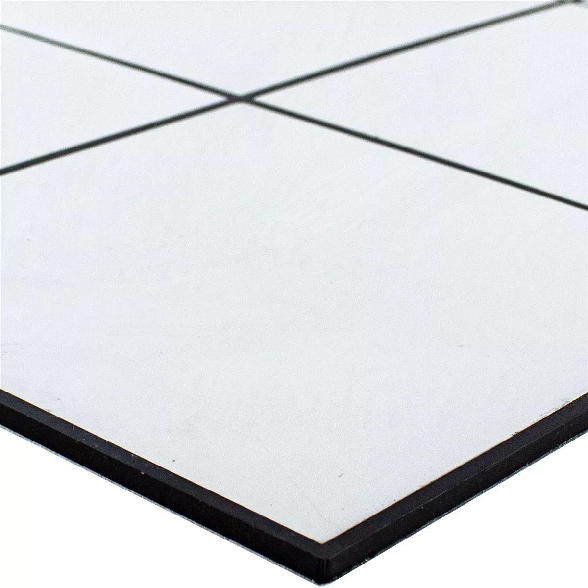Aluminium Mosaic Tiles Lenora Self Adhesive Blanc Aluminium Mosaic Tiles Lenora Self Adhesive Blanc