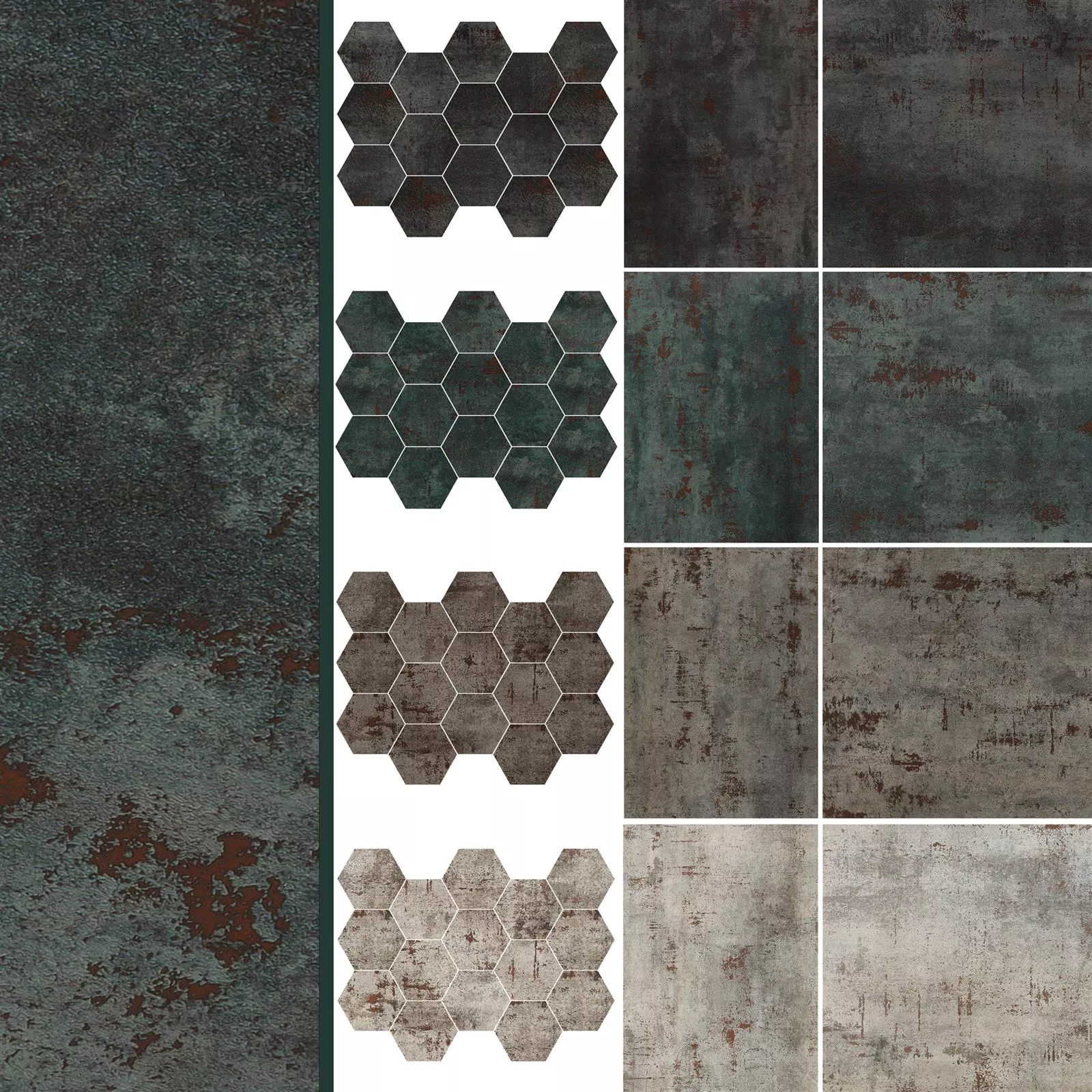 Sample Floor Tiles Phantom Metal Optic Semi Polished