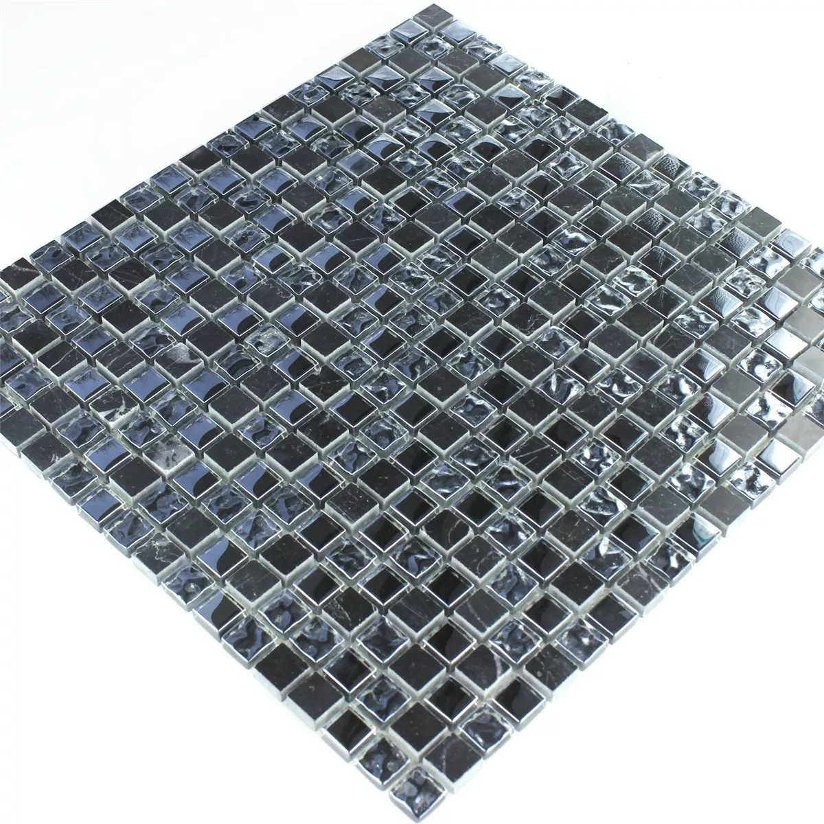 Mosaic Tiles Natural Stone Glass Marble Black Fluted