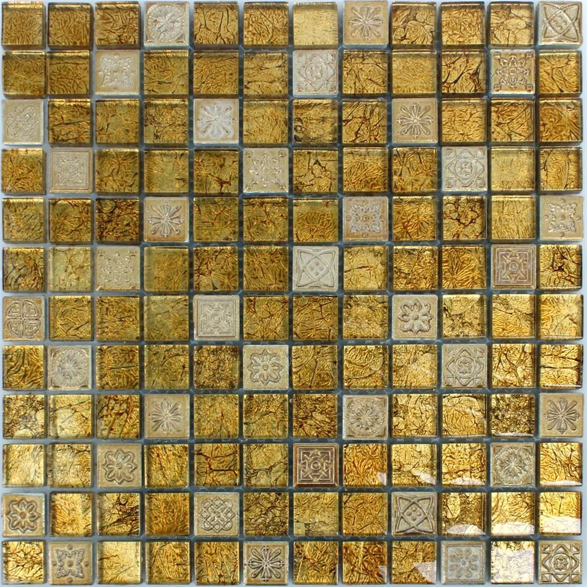 Mosaic Tiles Glass Natural Stone Coloniale Gold