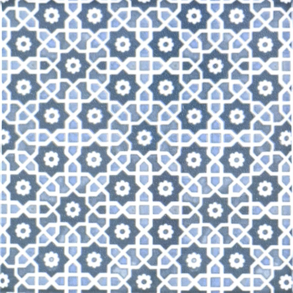 Sample Ceramic Mosaic Tiles Daymion Retro Optic Blue 