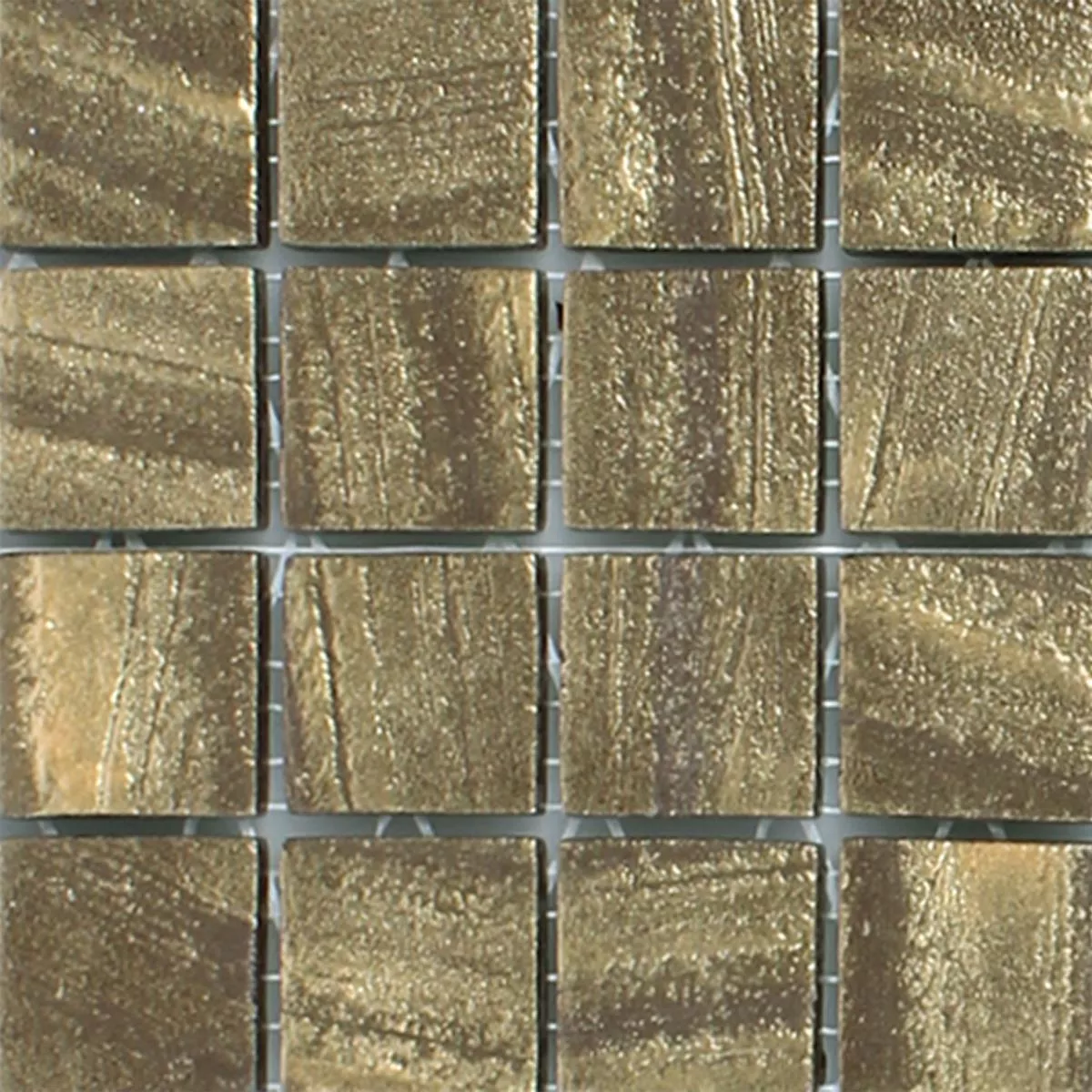 Sample Glass Mosaic Tiles Mascota Satin Gold