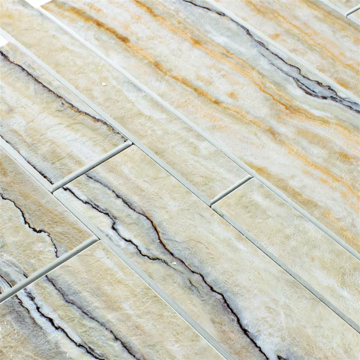 Sample Mosaic Tiles Nube Self Adhesive Stone Optic Beige Grey