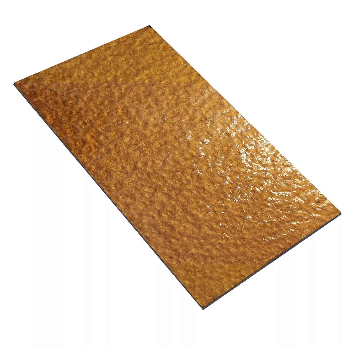 Metro Glass Tiles Subway Copper Corrugated 7,5x15cm