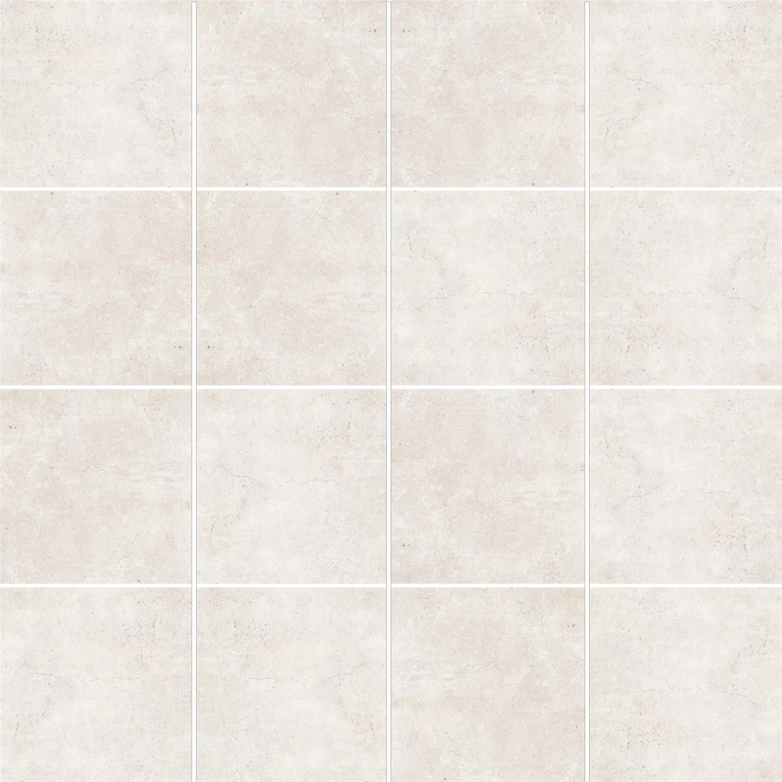 Floor Tiles Jamaica Beton Optic Creme Blanc 60x60cm