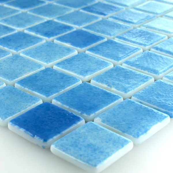 Sample Glass Swimming Pool Mosaic  Light Blue Mix