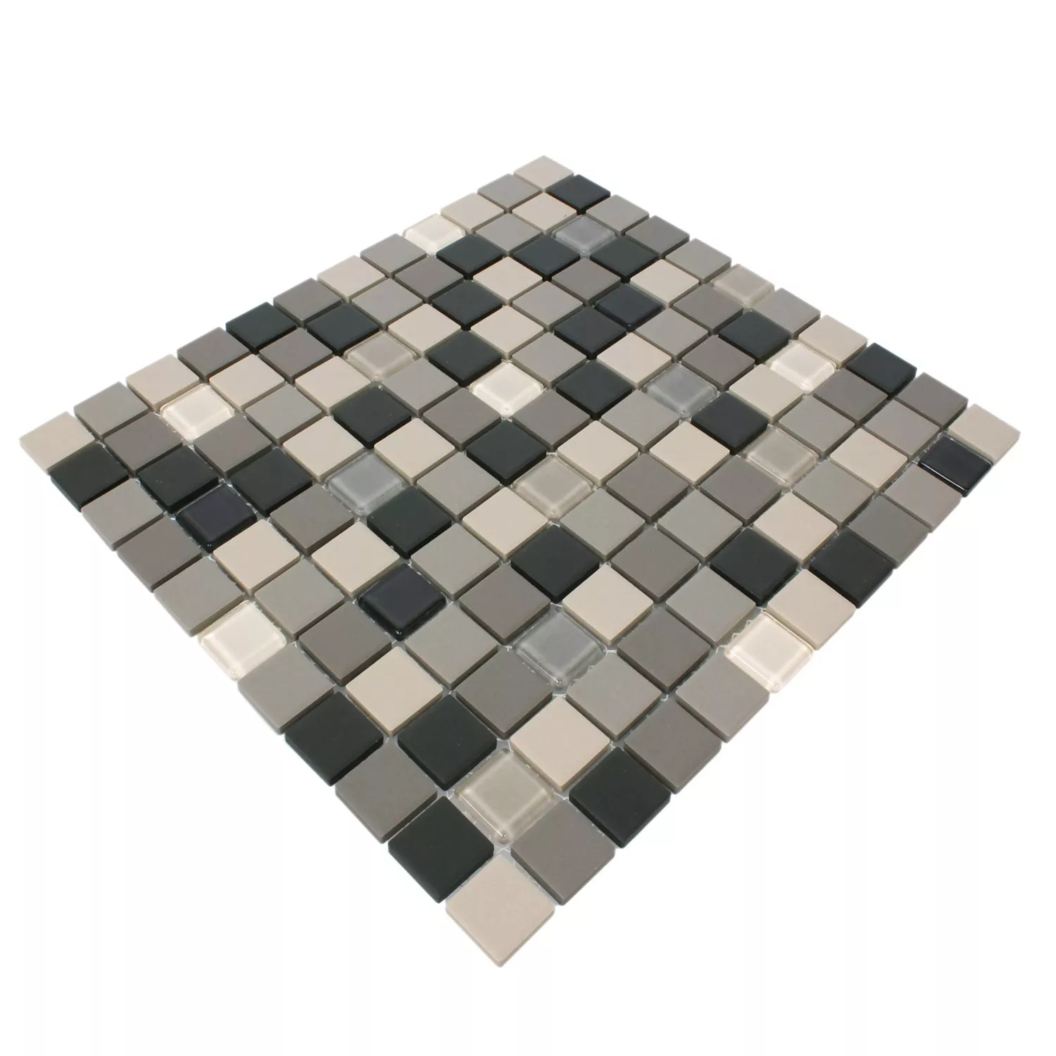 Mosaic Tiles Unglazed Garden Beige Mix Square