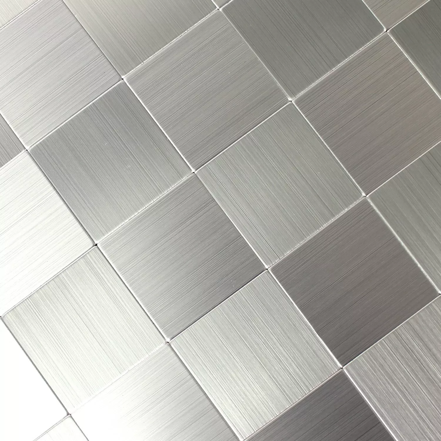 Self Adhesive Metal Mosaic Tiles Silver