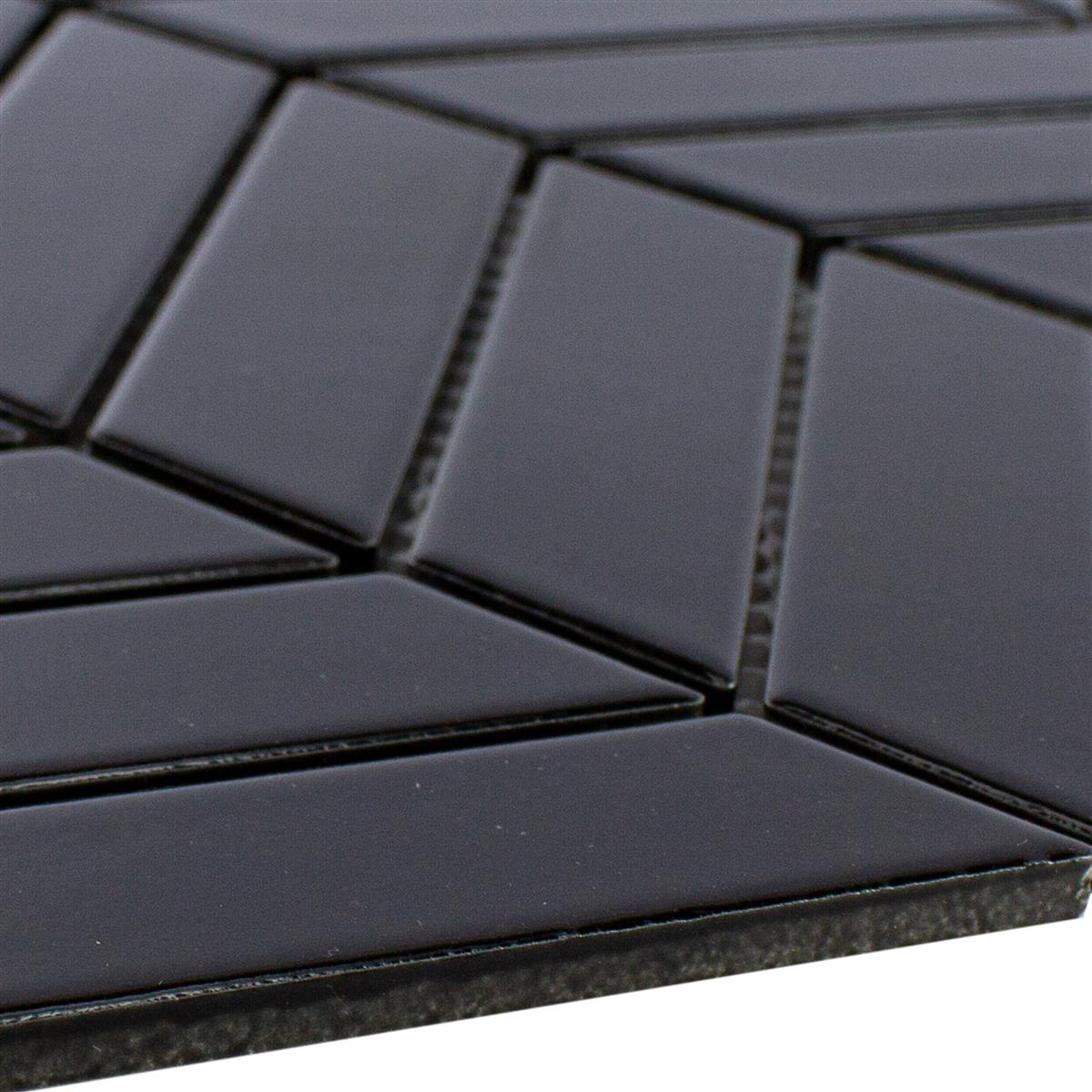 Ceramic Mosaic Tiles Elbistan Black Mat