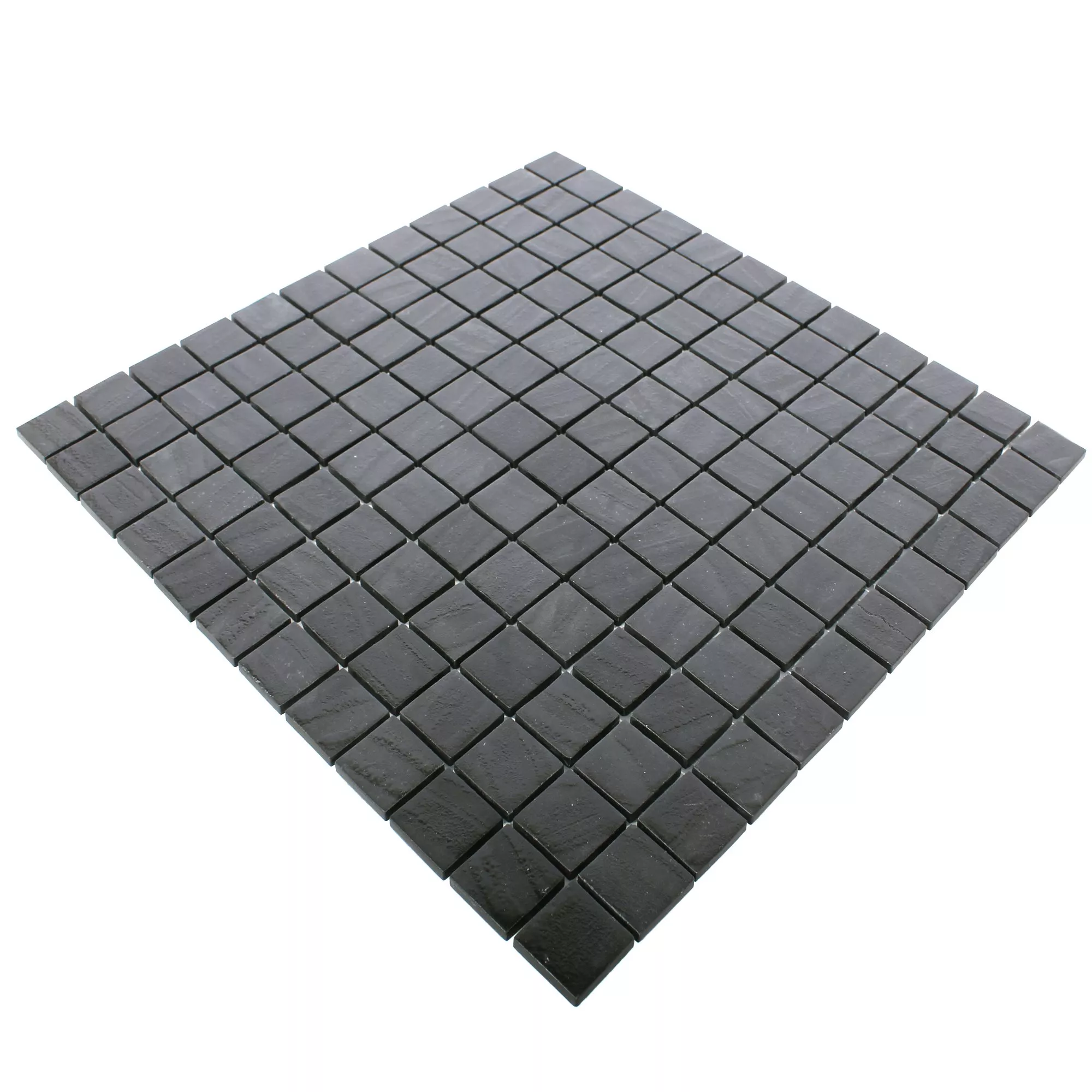 Sample Glass Mosaic Tiles Mascota Black Anthracite