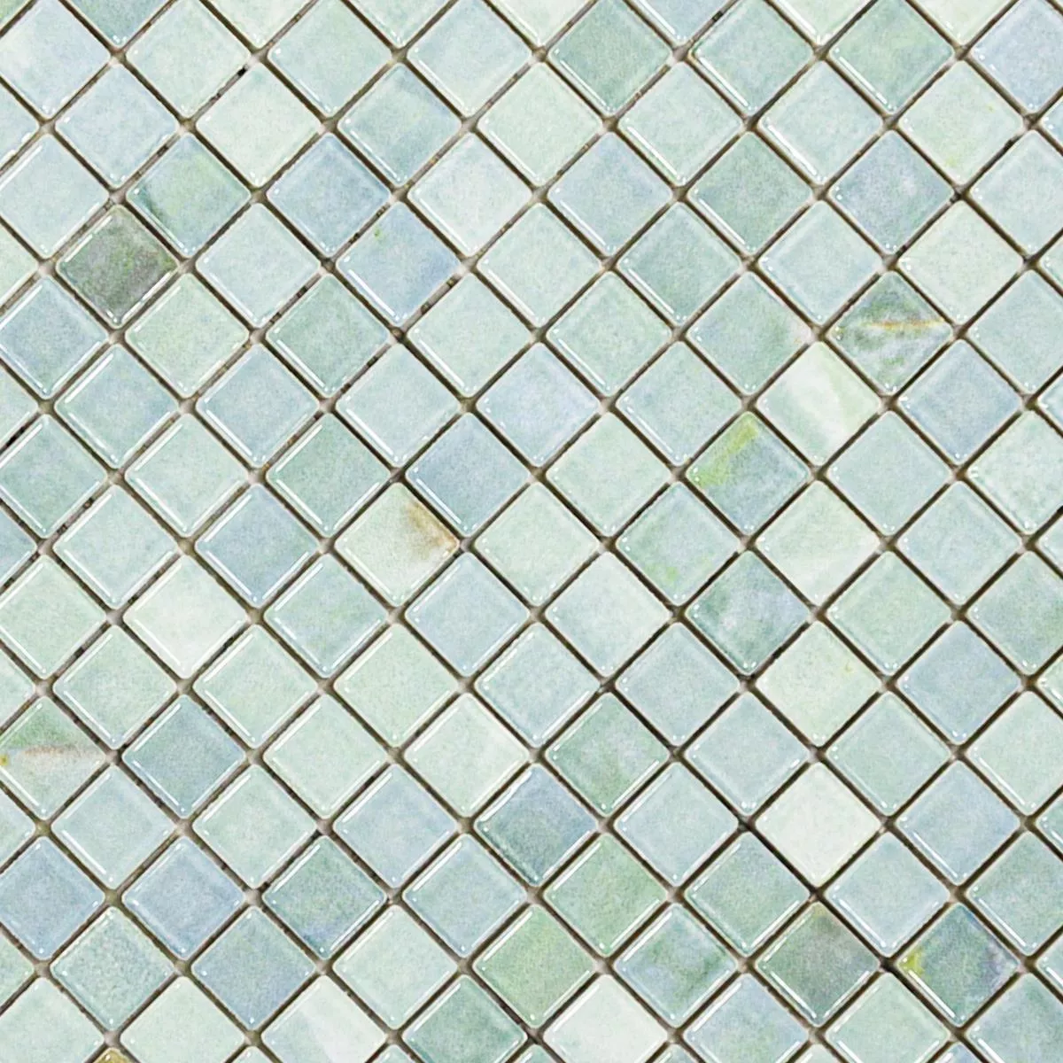 Ceramic Mosaic Tiles Elysium Marble Optic Sky Blue 12