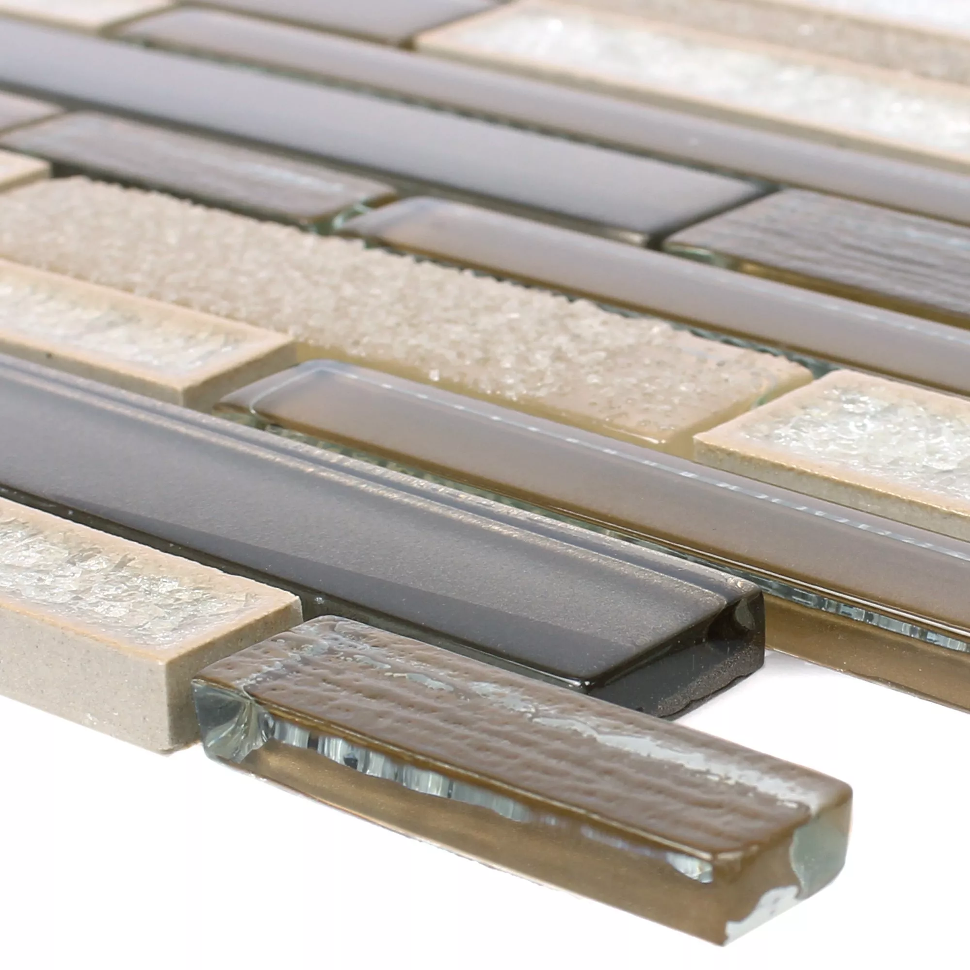 Glass Natural Stone Ceramic Mosaic Kozan Brown Glass Natural Stone Ceramic Mosaic Kozan Brown