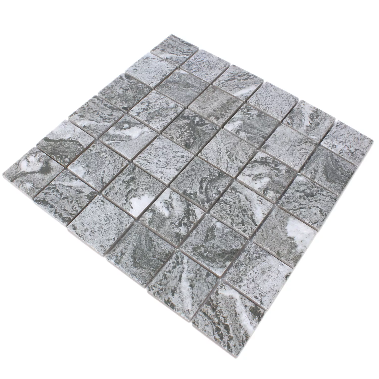 Sample Mosaic Tiles Ceramic Stone Optic Herkules Grey 