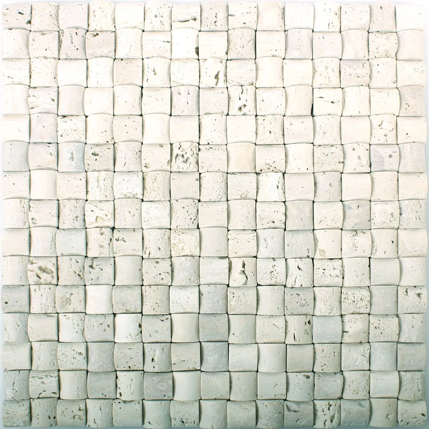 Natural Stone Mosaic Tiles Travertine Galene Beige 3D