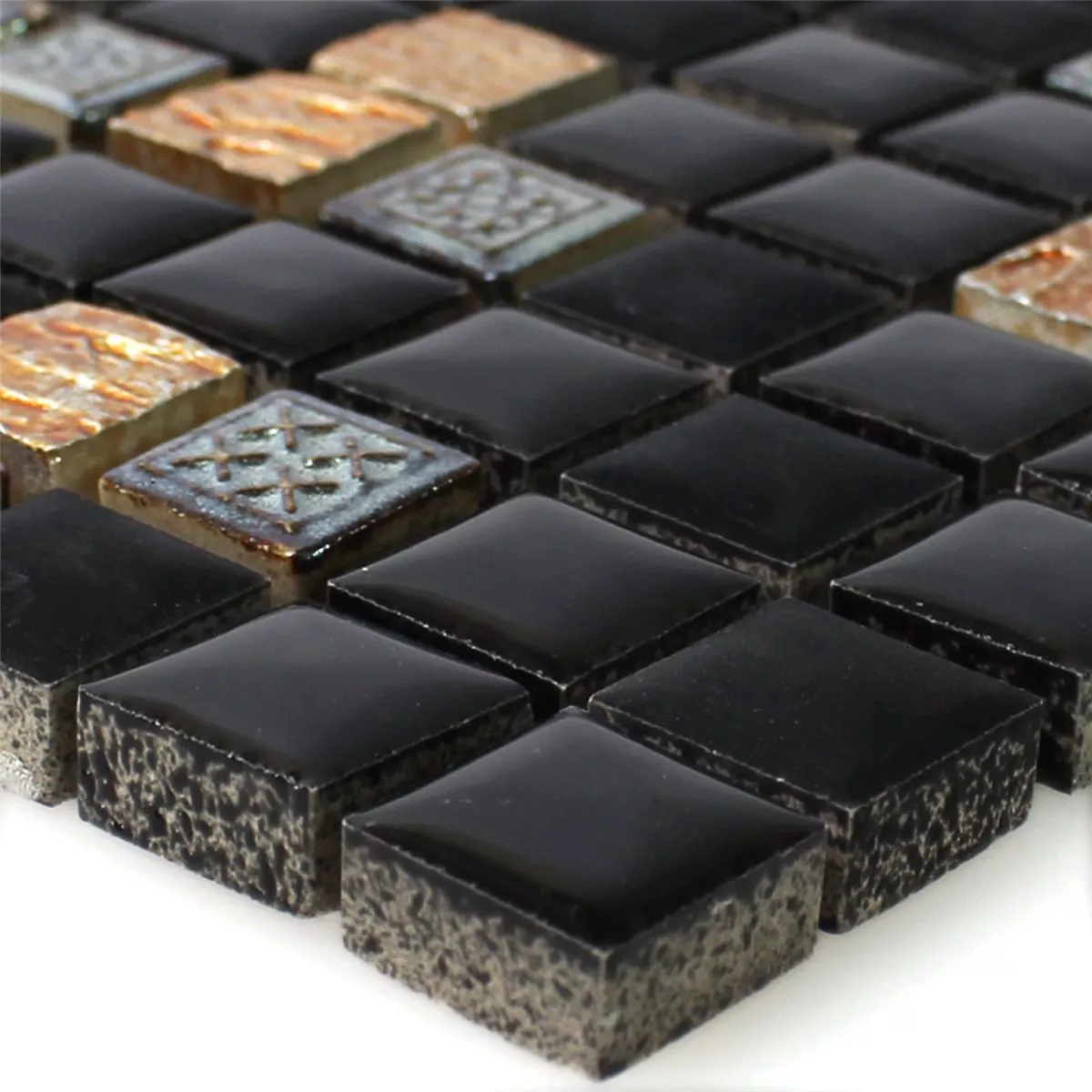 Natural Stone Resin Ornament Mosaic Tiles Halesia Black Copper Silver Natural Stone Resin Ornament Mosaic Tiles Halesia Black Copper Silver