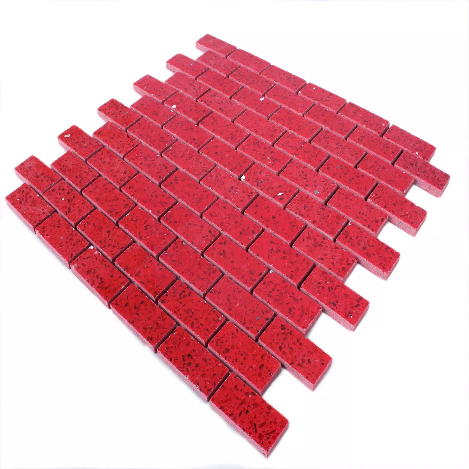 Mosaic Tiles Resin Quartz Red