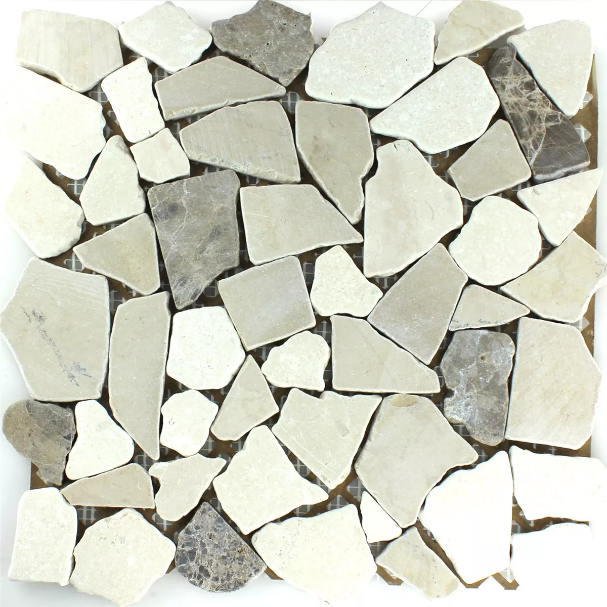 Sample Mosaic Tiles Broken Marble Coffee Beige