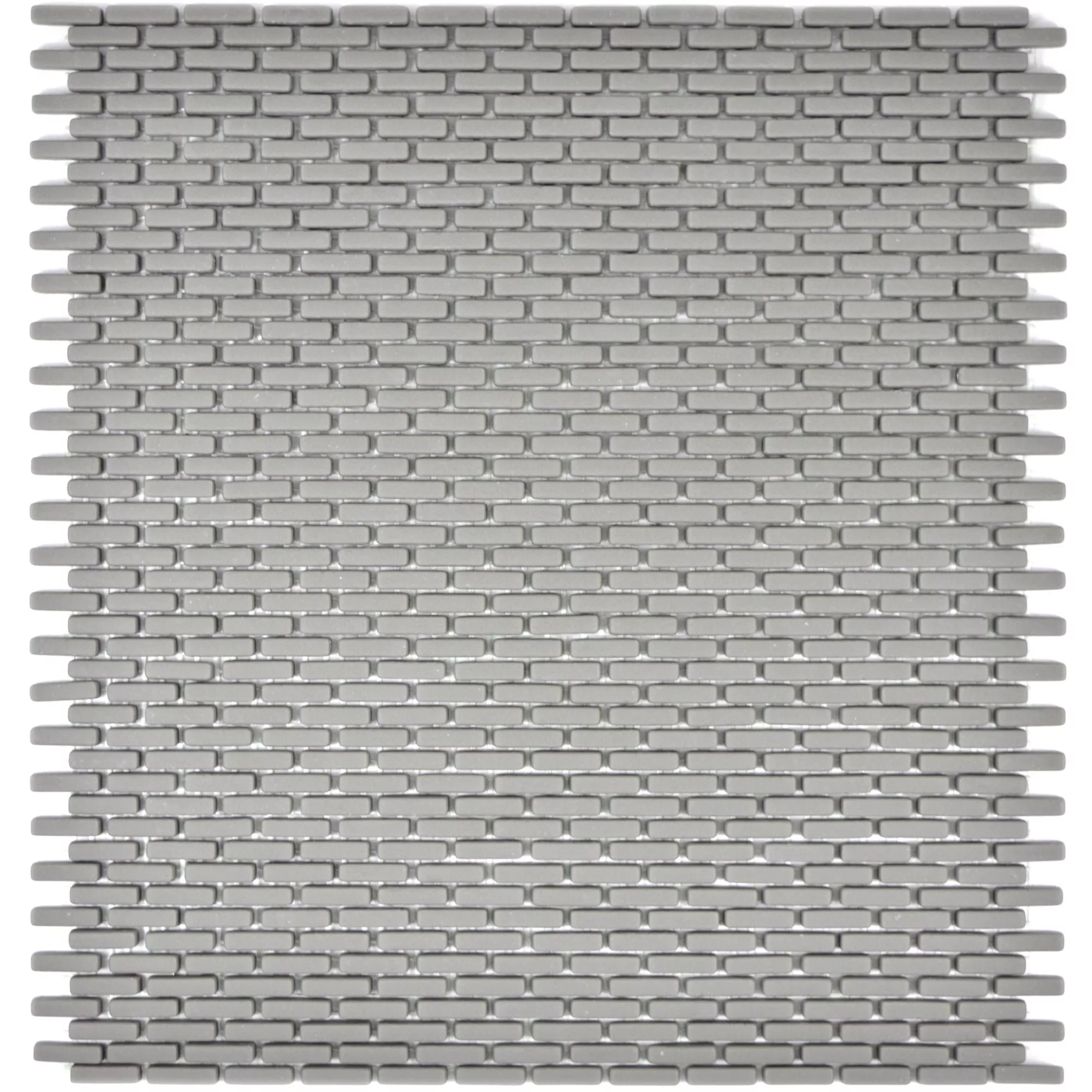 Sample Glass Mosaic Tiles Kassandra Grey Brown Brick Mat