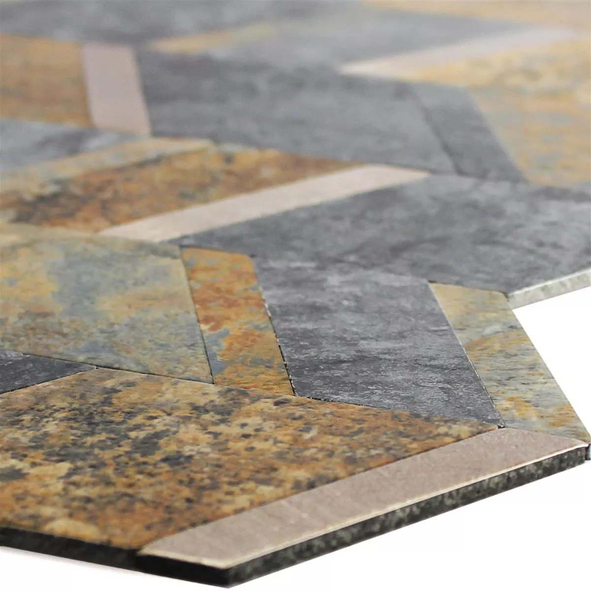 Vinyl Mosaic Tiles Meridian Stone Optic Rustik Brown