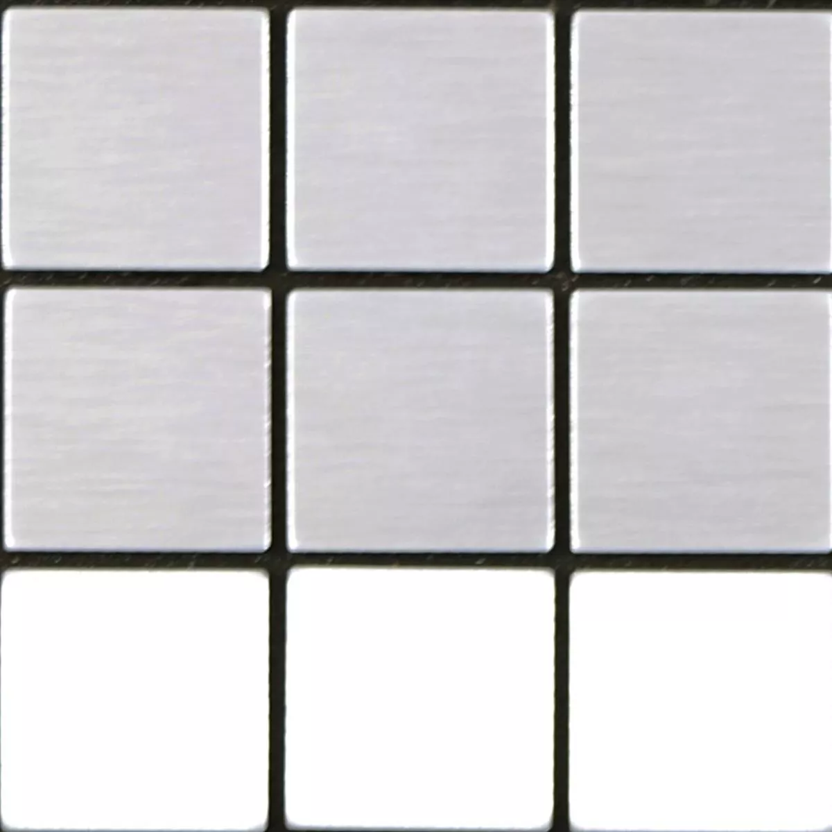 Sample Metal Mosaic Tiles Wygon Self Adhesive Silver 