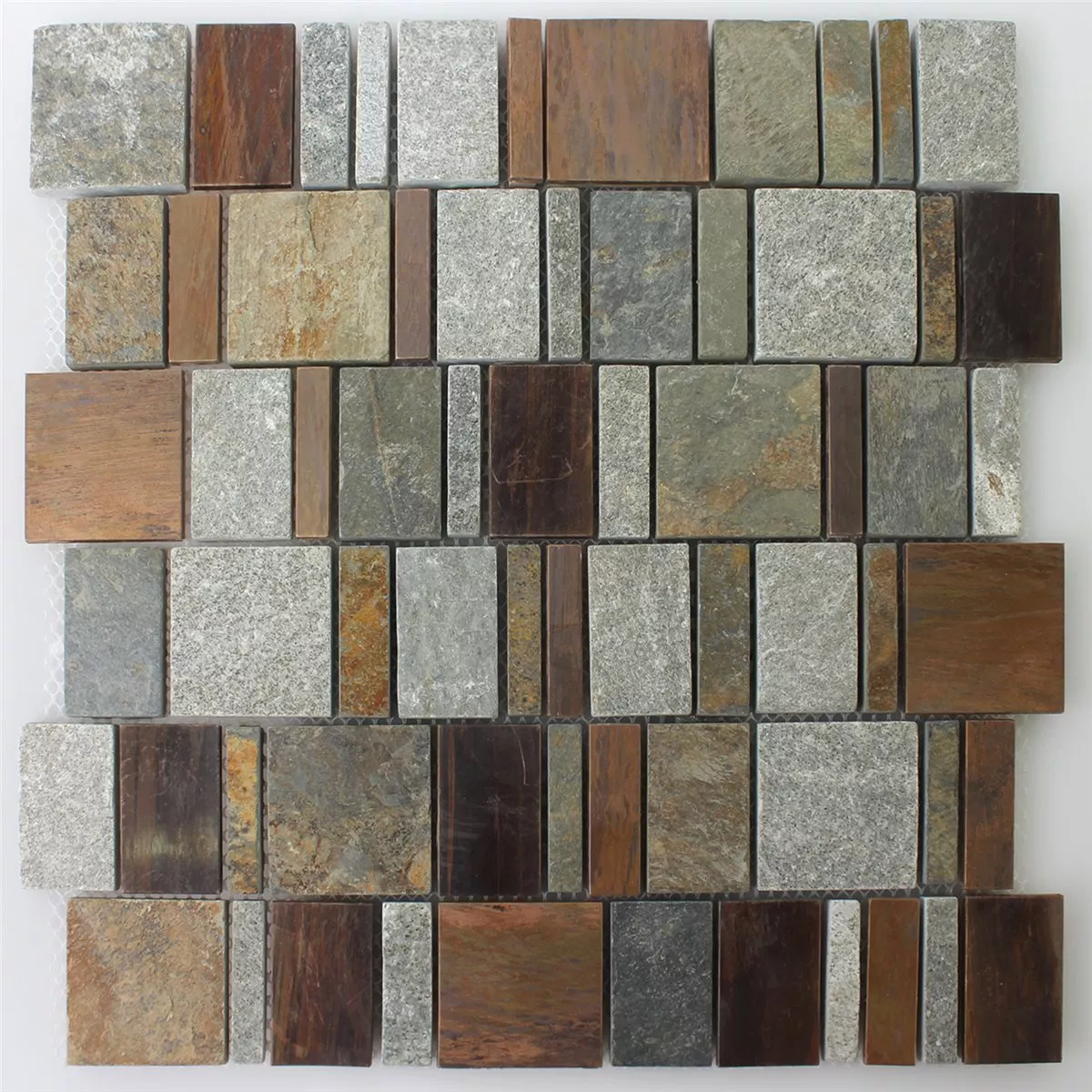 Sample Natural Stone Copper Mosaic Metal Mix