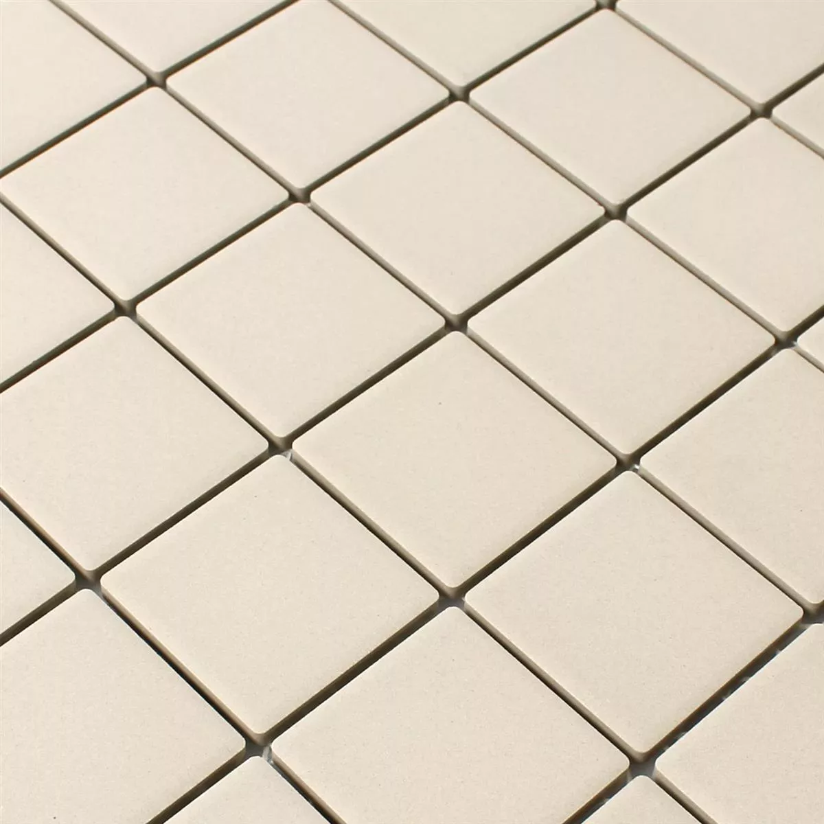 Mosaic Tiles Ceramic Light Beige Uni Non Slip Unglazed
