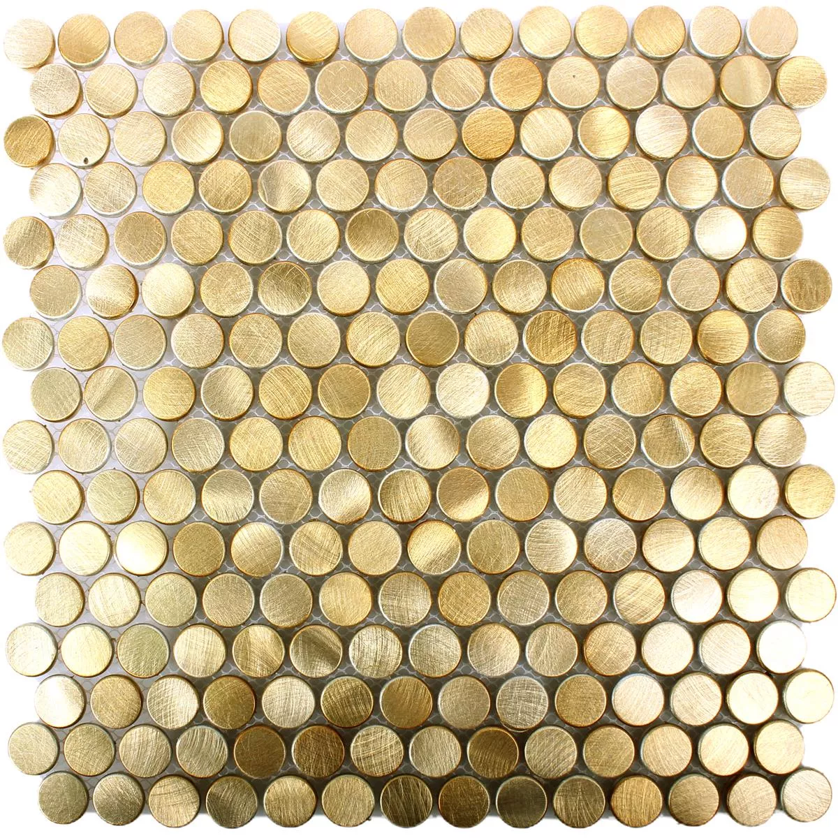 Mosaic Tiles Aluminium Metal Fantom Button Gold
