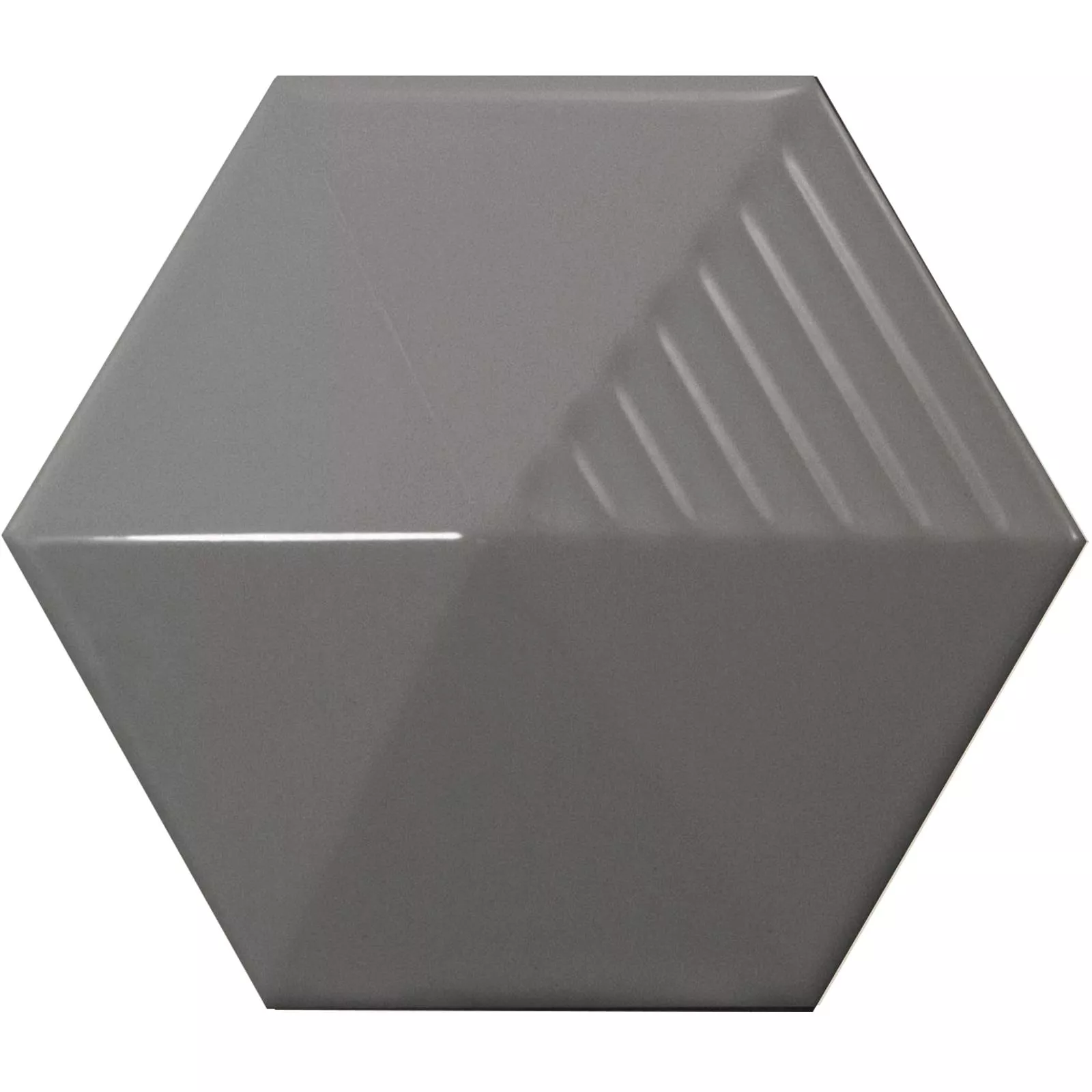 Wall Tiles Rockford 3D Hexagon 12,4x10,7cm Grey