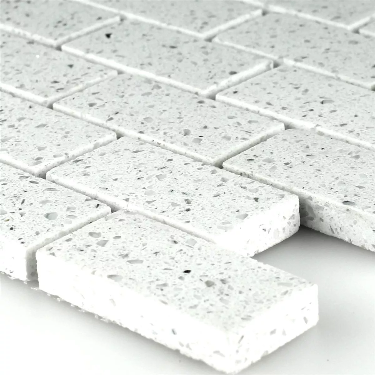 Mosaic Tiles Resin Quartz White Mosaic Tiles Resin Quartz White