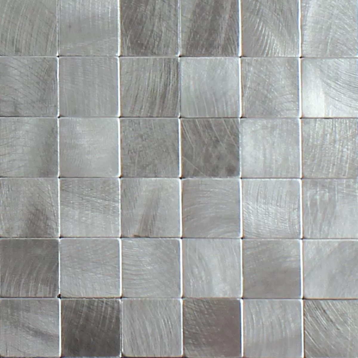 Sample Metal Mosaic Tiles Alice Silver Self Adhesive