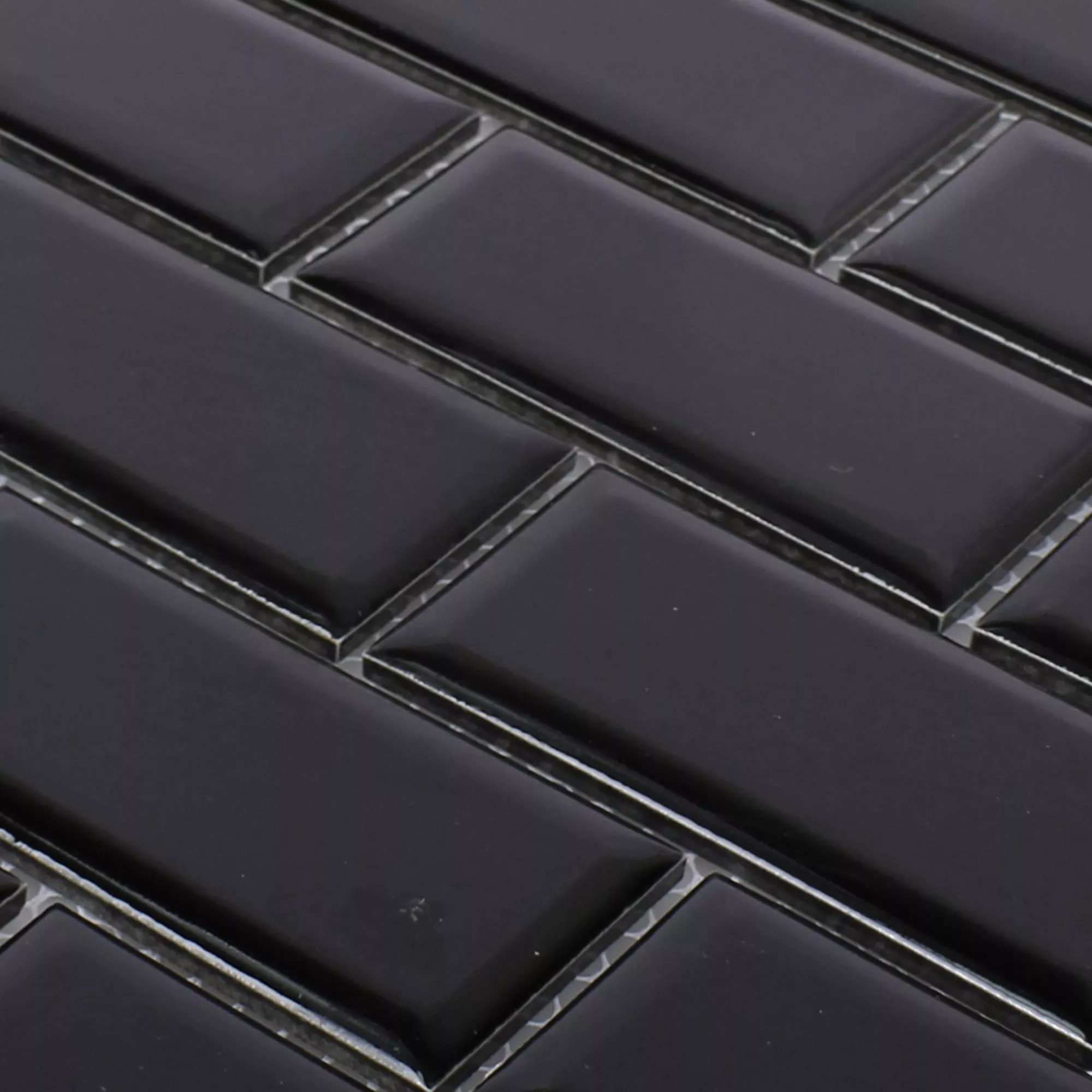 Ceramic Mosaic Tiles Devon Metro Facet Black