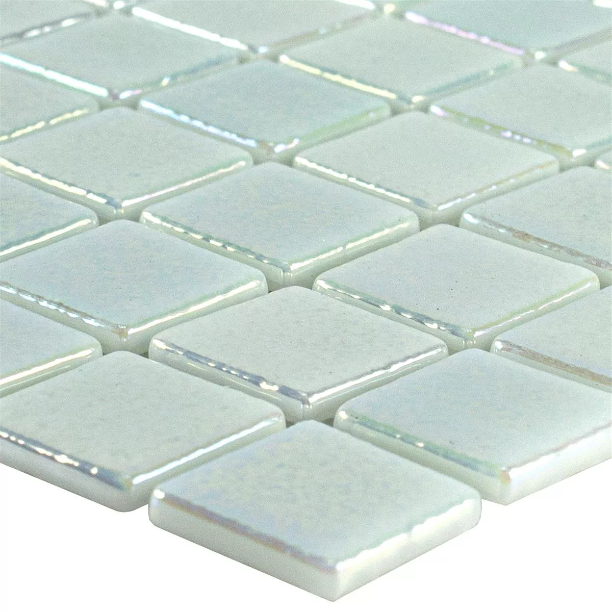 Glass Swimming Pool Mosaic McNeal Blanc 25