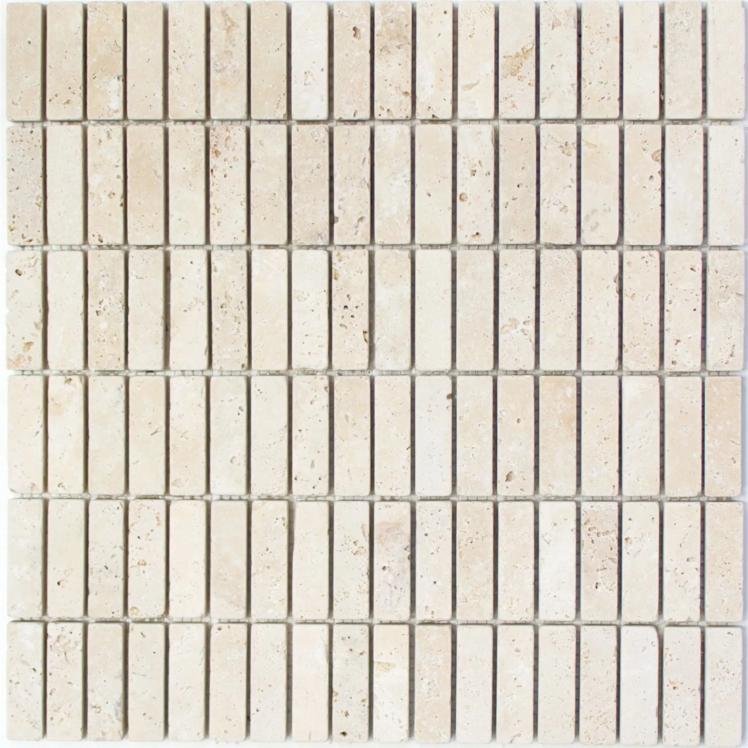 Sample Mosaic Tiles Travertine Barga Beige Sticks